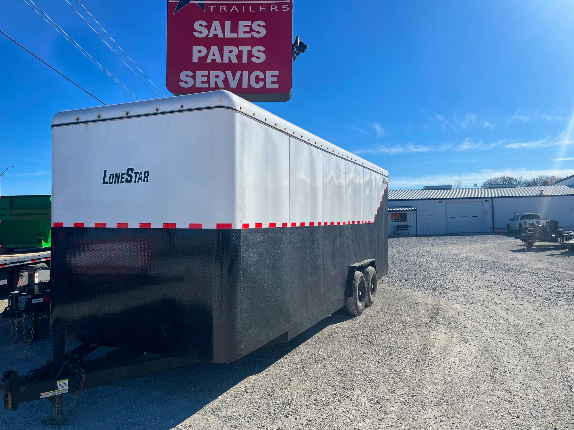 LoneStar 7.10'x24' 14k Steel Enclosed Cargo Trailer w/ Rear Ramp Door (C2) - Stock #57055 - Image 1 of 7