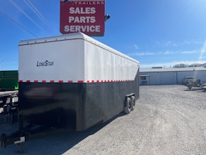 LoneStar USED 7.10'x24' Steel Enclosed Cargo Trailer w/ Rear Ramp Door