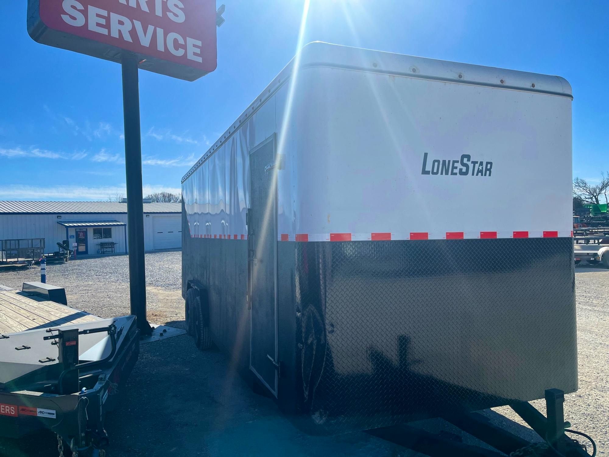 LoneStar 7.10'x24' 14k Steel Enclosed Cargo Trailer w/ Rear Ramp Door (C2) - Stock #57055 - Image 3 of 7