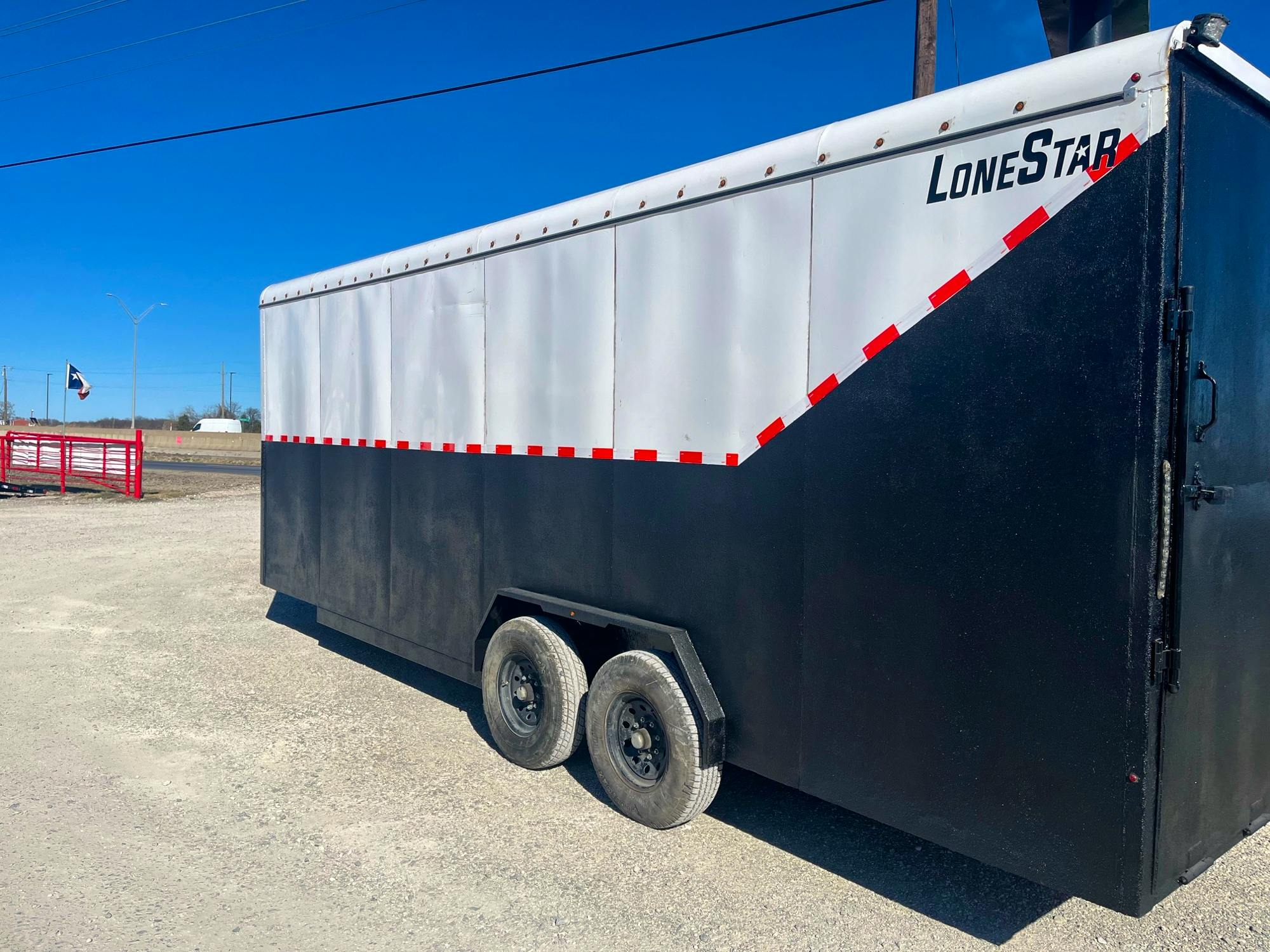 LoneStar 7.10'x24' 14k Steel Enclosed Cargo Trailer w/ Rear Ramp Door (C2) - Stock #57055 - Image 2 of 7