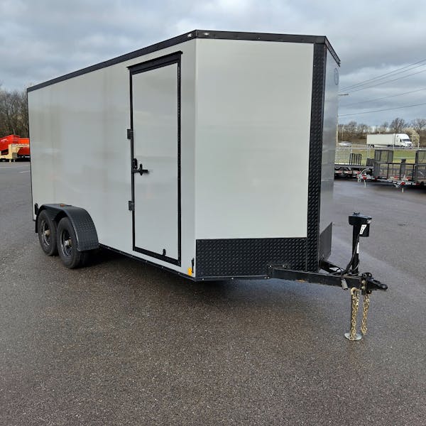 CellTech USED 7ftx16ft Enclosed Cargo Trailer w  Rear Ramp Door  C2 