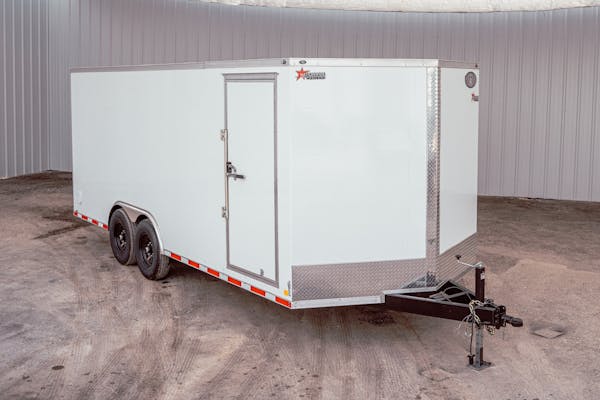 CellTech 8 5ftx16ft All Steel Enclosed Cargo Trailer w  Rear Ramp Door  C2 