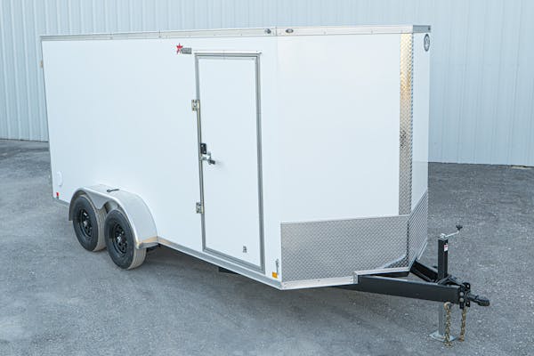 CellTech 7ftx16ft All Steel Enclosed Cargo Trailer w  Rear Barn Doors  C2 