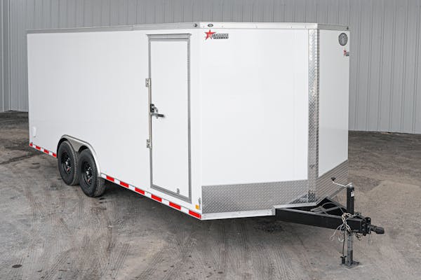 CellTech 8 5ftx16ft All Steel Enclosed Cargo Trailer w  Rear Barn Doors  C2 