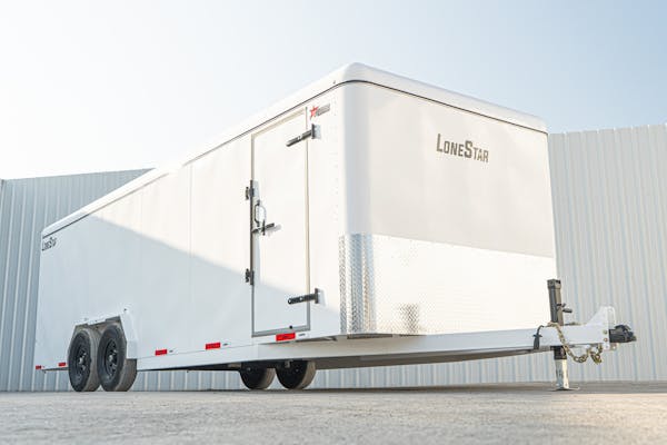LoneStar 7 10ftx24ft 14k Steel Enclosed Cargo Trailer w  Rear Ramp Door  C2 