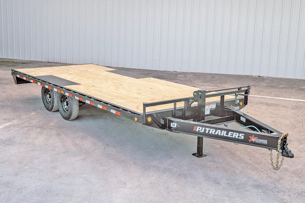 PJ Trailers 20ftx102in 8in I Beam Deckover Flatbed Trailer  F8 