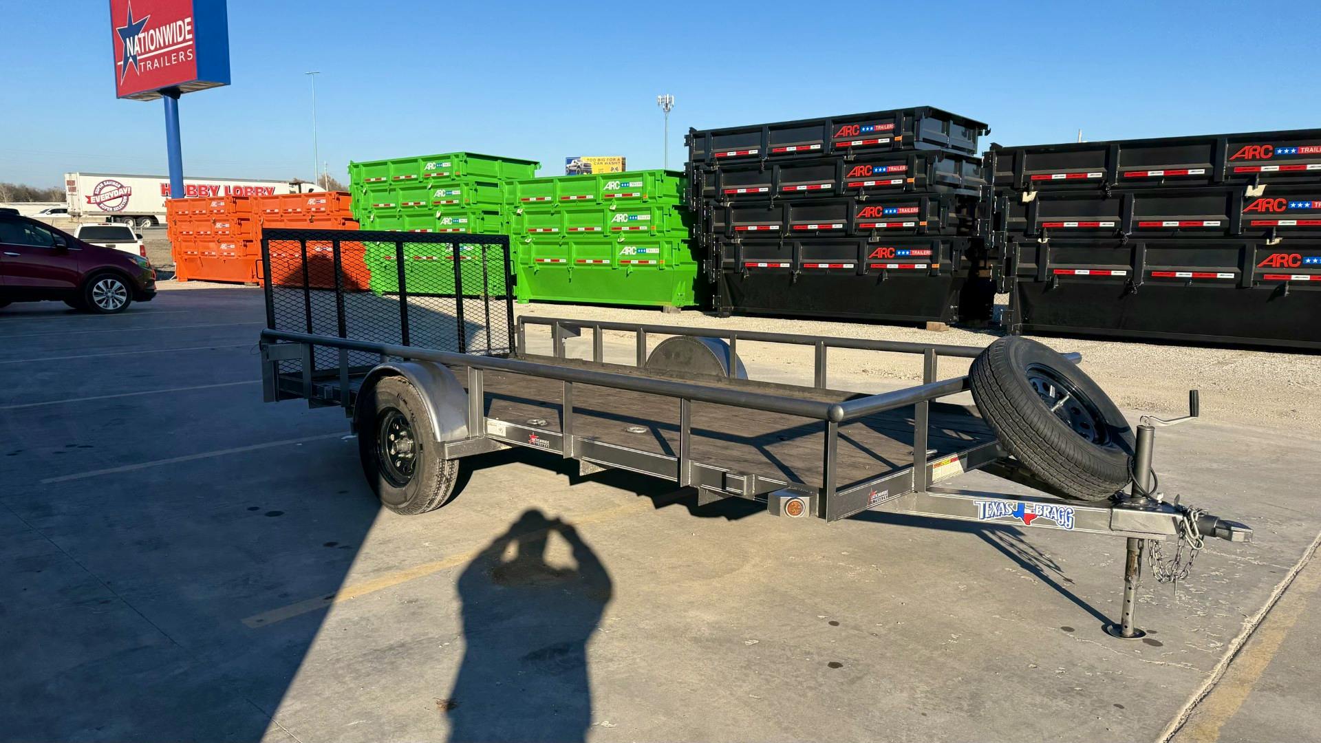 Texas Bragg 14'x77" Utility Trailer w/ 3' Gate (U1) - Stock #65694 - Image 2 of 5