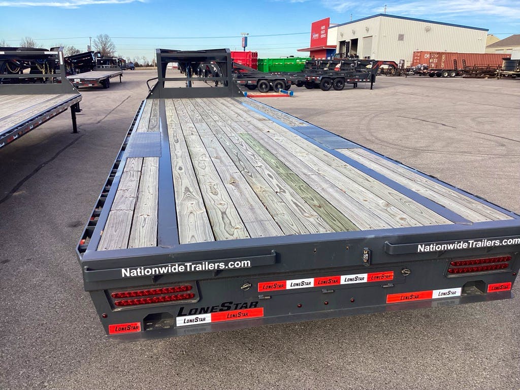LoneStar 32'x102" Gooseneck Lo-Pro Flatbed Trailer w/ Singles (LS) - Stock #65909 - Image 3 of 4