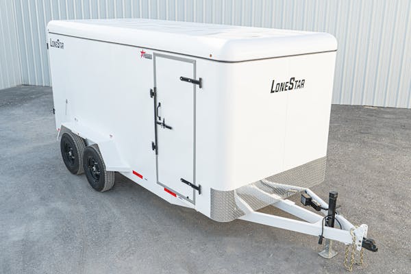 LoneStar 6 5ftx16ft 14k Steel Enclosed Cargo Trailer w  Rear Barn Doors  C2 