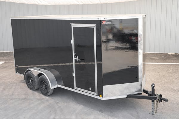 CellTech 7ftx14ft All Steel Enclosed Cargo Trailer w  Rear Ramp Door  C2 