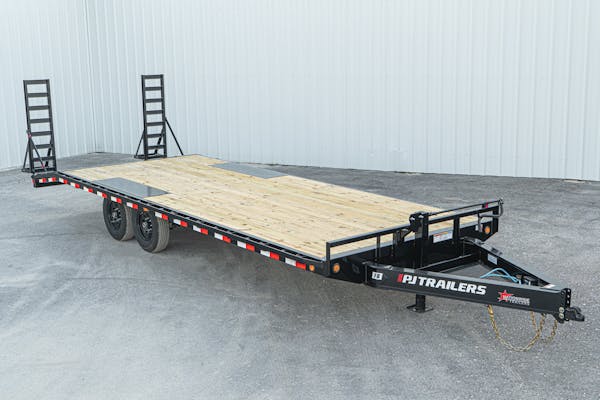 PJ Trailers 22ftx102in 8in I Beam Deckover Flatbed Trailer  F8 