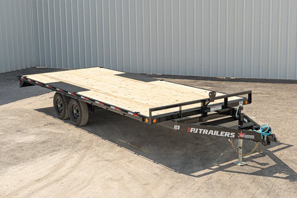 PJ Trailers 20ftx101in Med  Duty 6in Channel Deckover Flatbed Trailer  L6 