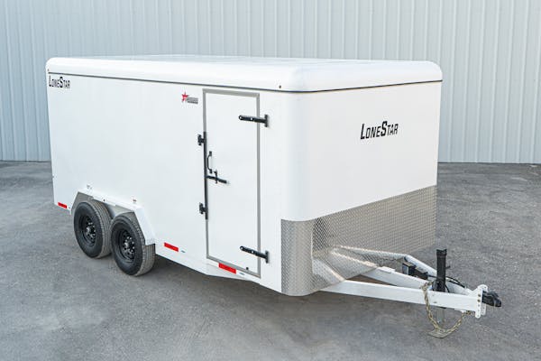LoneStar 7 10ftx16ft 14k Steel Enclosed Cargo Trailer w  Rear Ramp Door  C2 