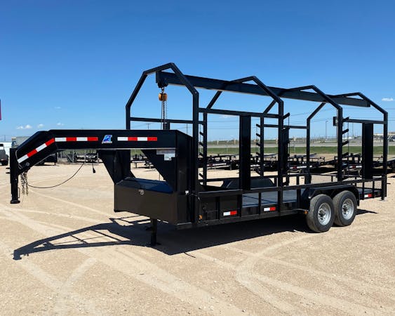 2024 AT Trailers 20ftx83in Gooseneck Monorail Oilfield Trailer  SM 