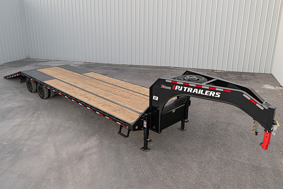 PJ Trailers 36'x102" Gooseneck Flatbed Trailer w/ Hydraulic Dovetail (LY) - Image 1