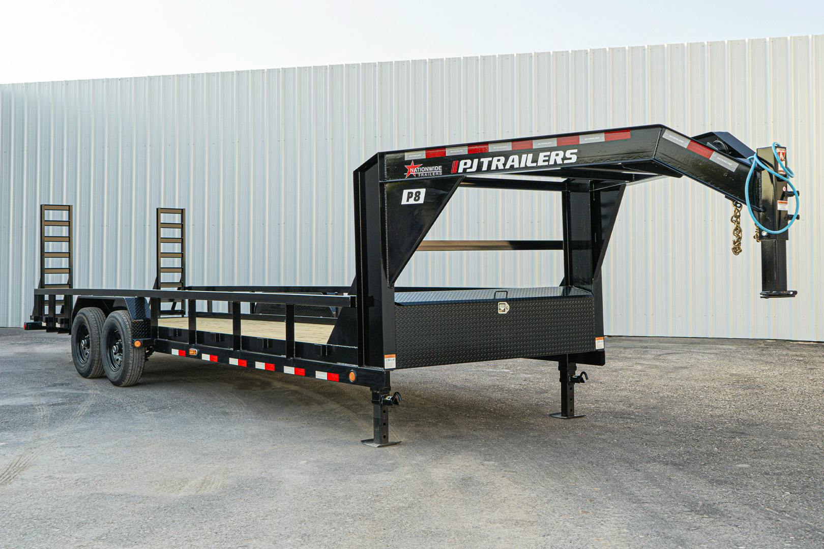 PJ Trailers 24'x83" Gooseneck Angle Pipetop Equipment Trailer (P8) - Stock #68035 - Image 2 of 17