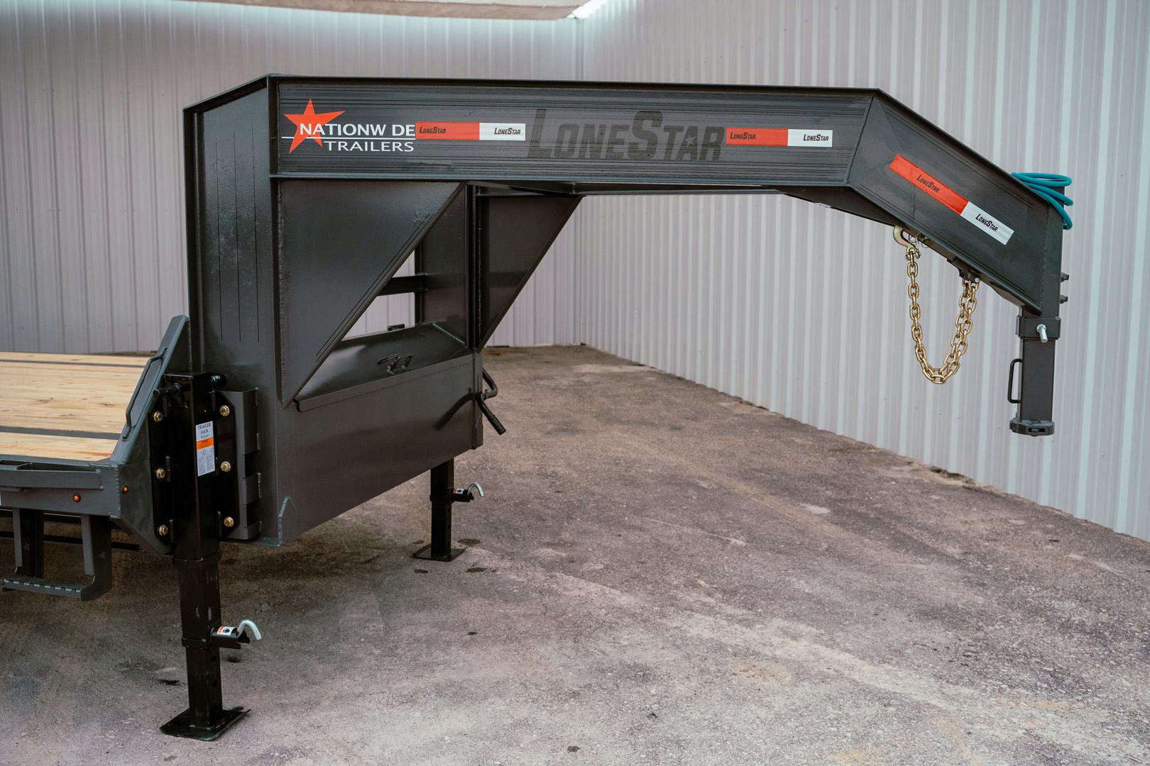 LoneStar 40'x102" Gooseneck Lo-Pro Flatbed Trailer w/ Singles (LS) - Image 1