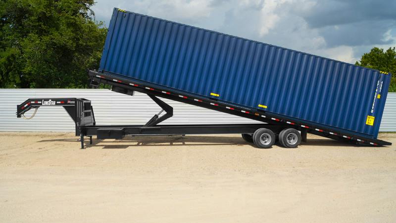 Container Delivery Trailers Shipping Container Delivery On A Tilt Bed