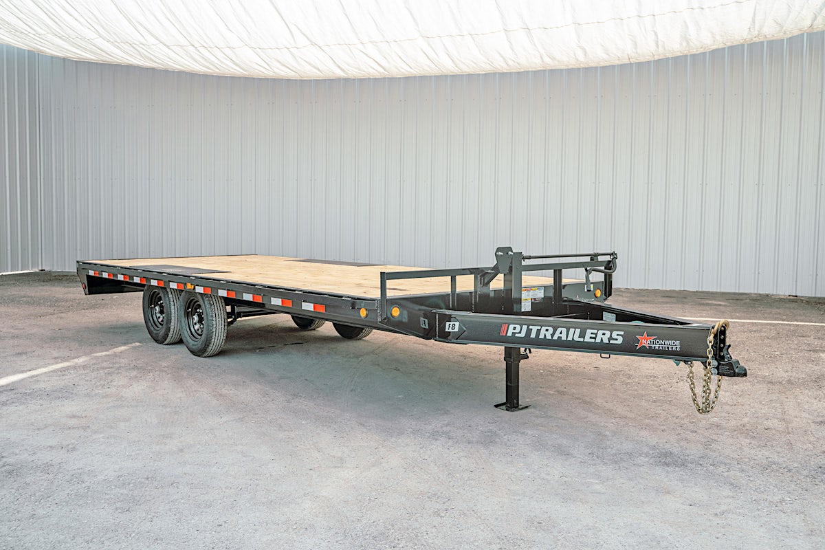 PJ Trailers 20'x102" 8" I-Beam Deckover Flatbed Trailer (F8) - Image 2