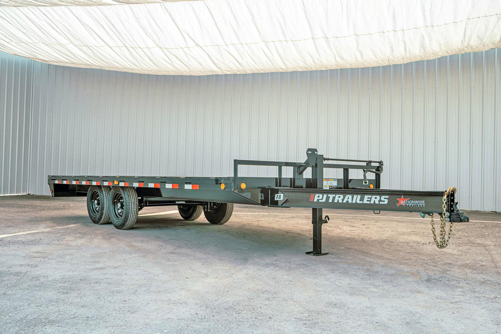 PJ Trailers 20'x102" 8" I-Beam Deckover Flatbed Trailer (F8) - Image 3