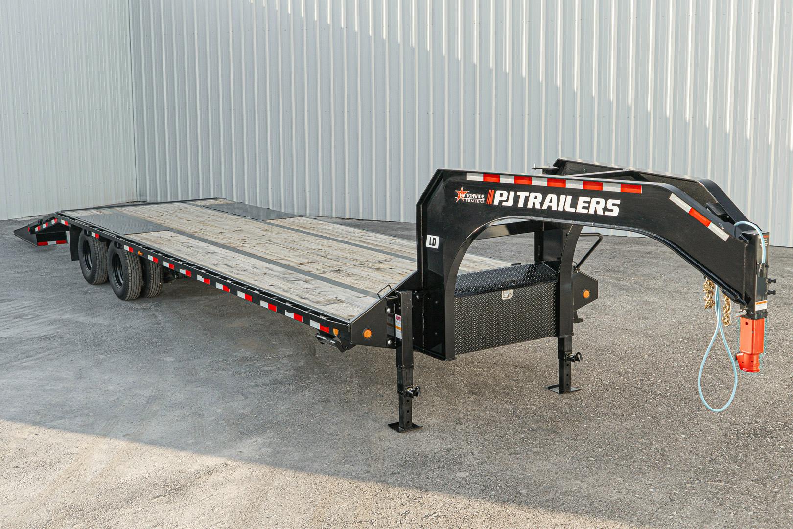PJ Trailers 32'x102" Gooseneck Low Pro Flatbed Trailer w/ Duals (LD) - Stock #68986 - Image 2 of 22