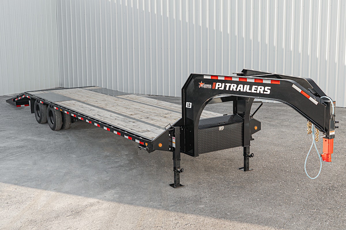 PJ Trailers 32'x102" Gooseneck Low Pro Flatbed Trailer w/ Duals (LD) - Image 2