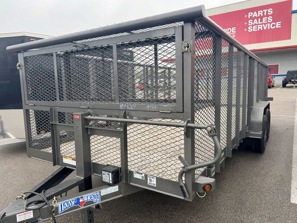 Texas Bragg 20'x83" Landscape Trailer w/ 4' Sides & 4' Gate (L2) - Image 1