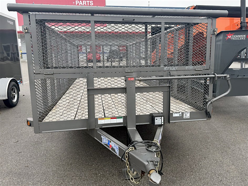 Texas Bragg 20'x83" Landscape Trailer w/ 4' Sides & 4' Gate (L2) - Image 3