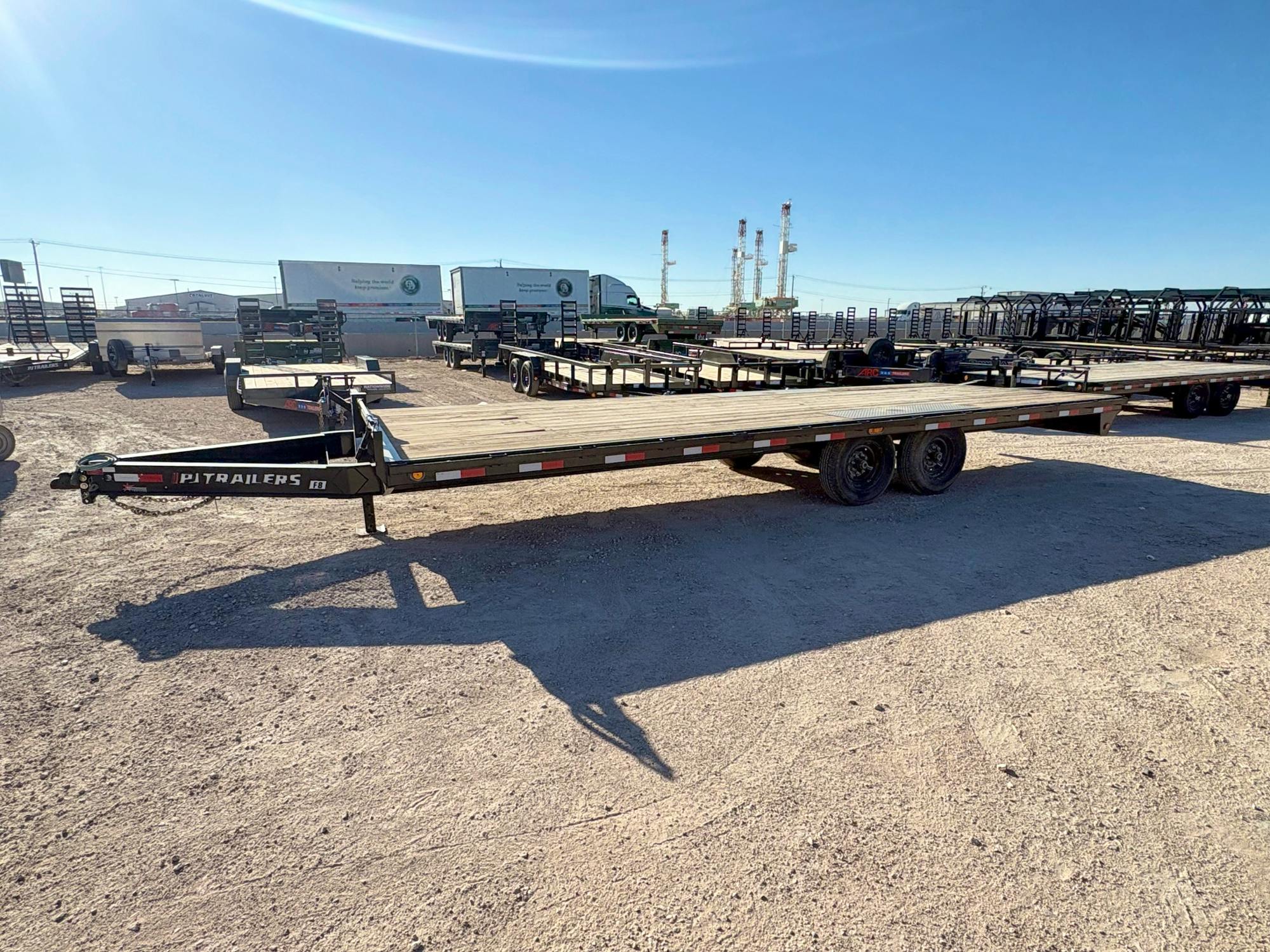 PJ Trailers 24'x102" 8" I-Beam Deckover Flatbed Trailer (F8) - Image 3