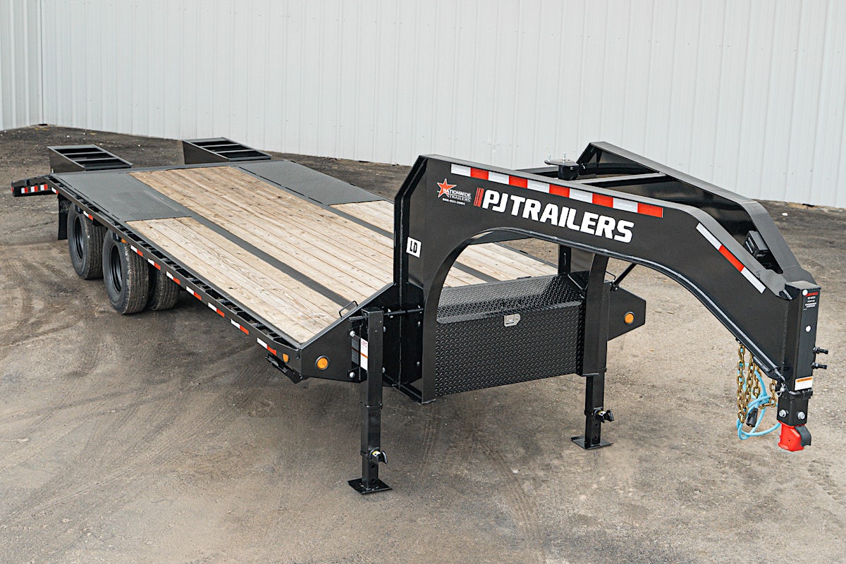 PJ Trailers 25'x102" Gooseneck Low Pro Flatbed Trailer w/ Duals (LD) - Image 2