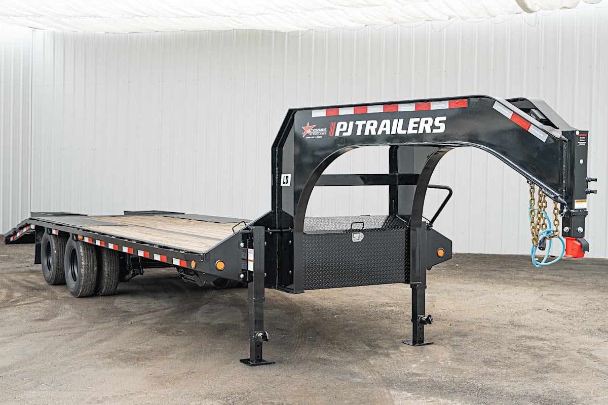 PJ Trailers 25'x102" Gooseneck Low Pro Flatbed Trailer w/ Duals (LD) - Image 3