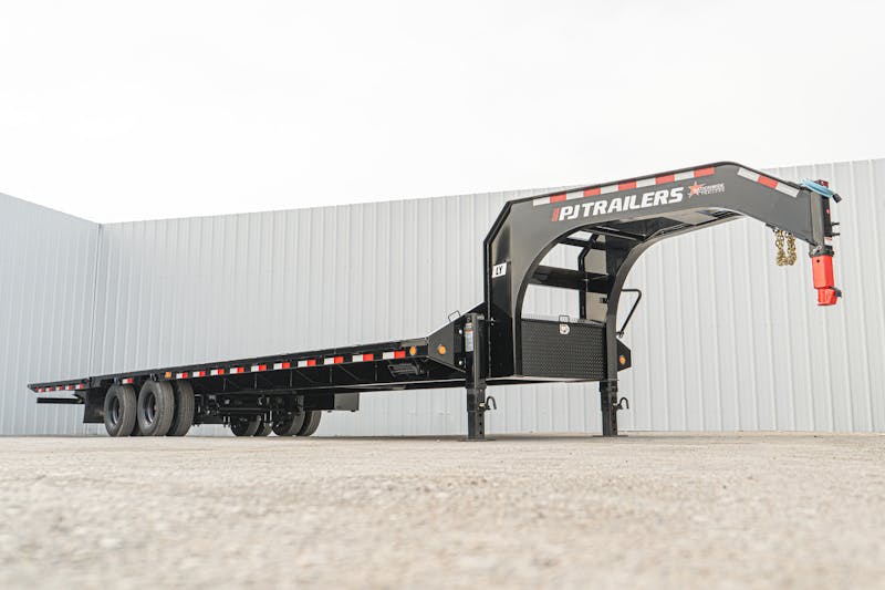 PJ Trailers 36ftx102in Gooseneck Flatbed Trailer w  Hydraulic Dovetail  LY