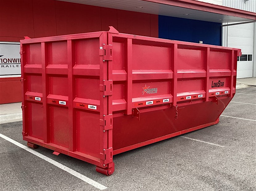 LoneStar 14' 20YD Steel Dumpster Bin w/ 6' Sides - Image 1