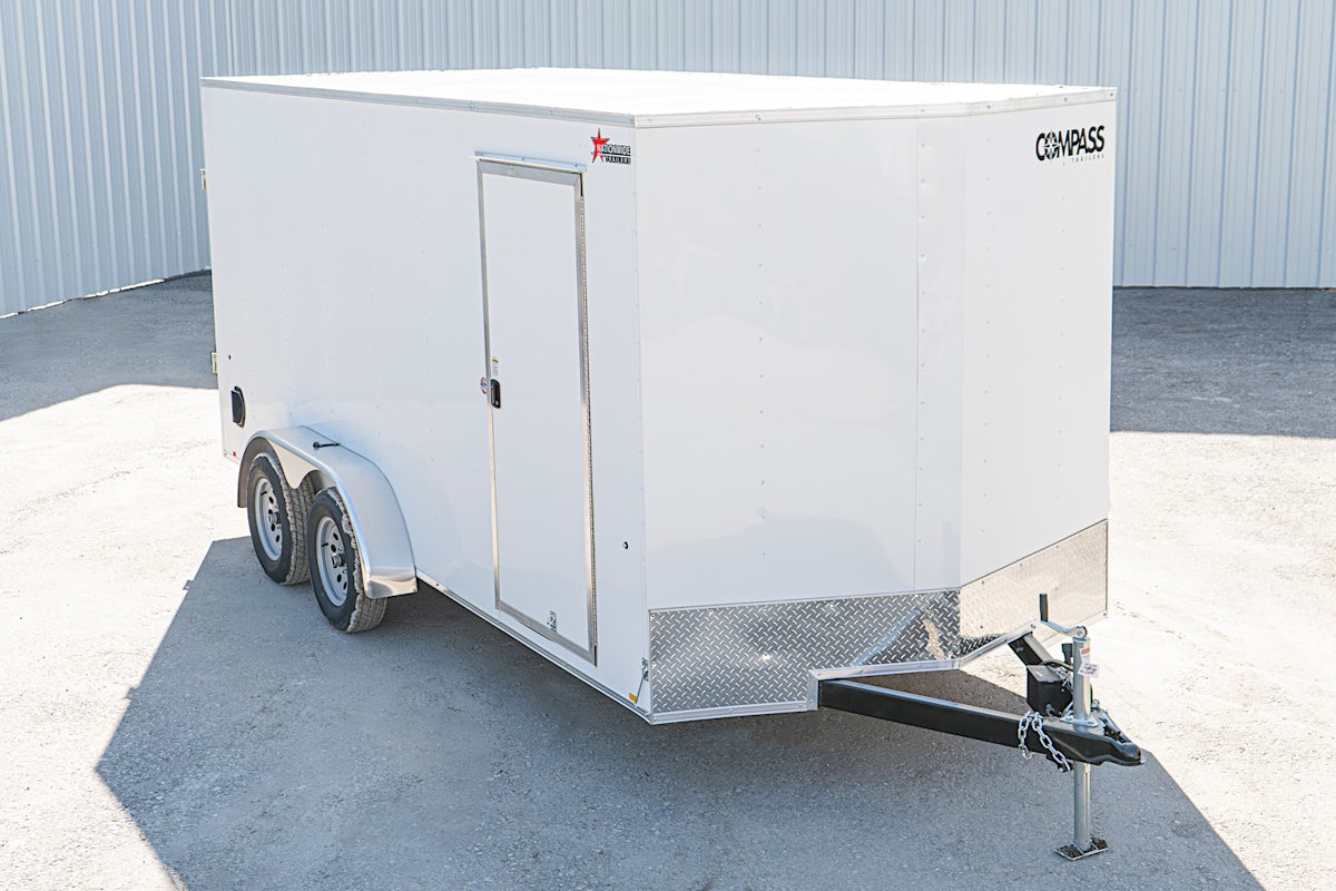 Compass 7'x16' Enclosed Cargo Trailer w/ Rear Ramp Door (C2) - Image 1