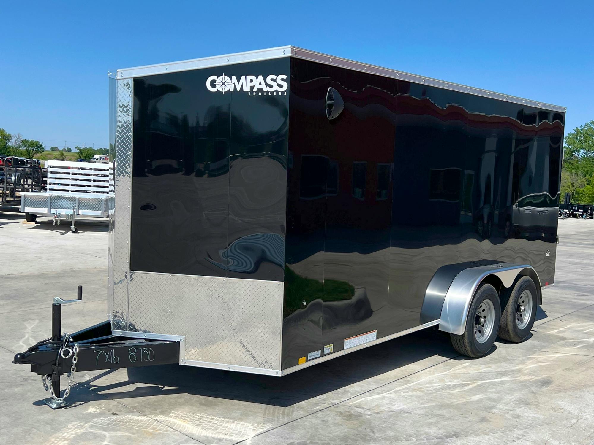 Compass 7'x16' Enclosed Cargo Trailer w/ Rear Ramp Door (C2) - Stock #70773 - Image 2 of 10