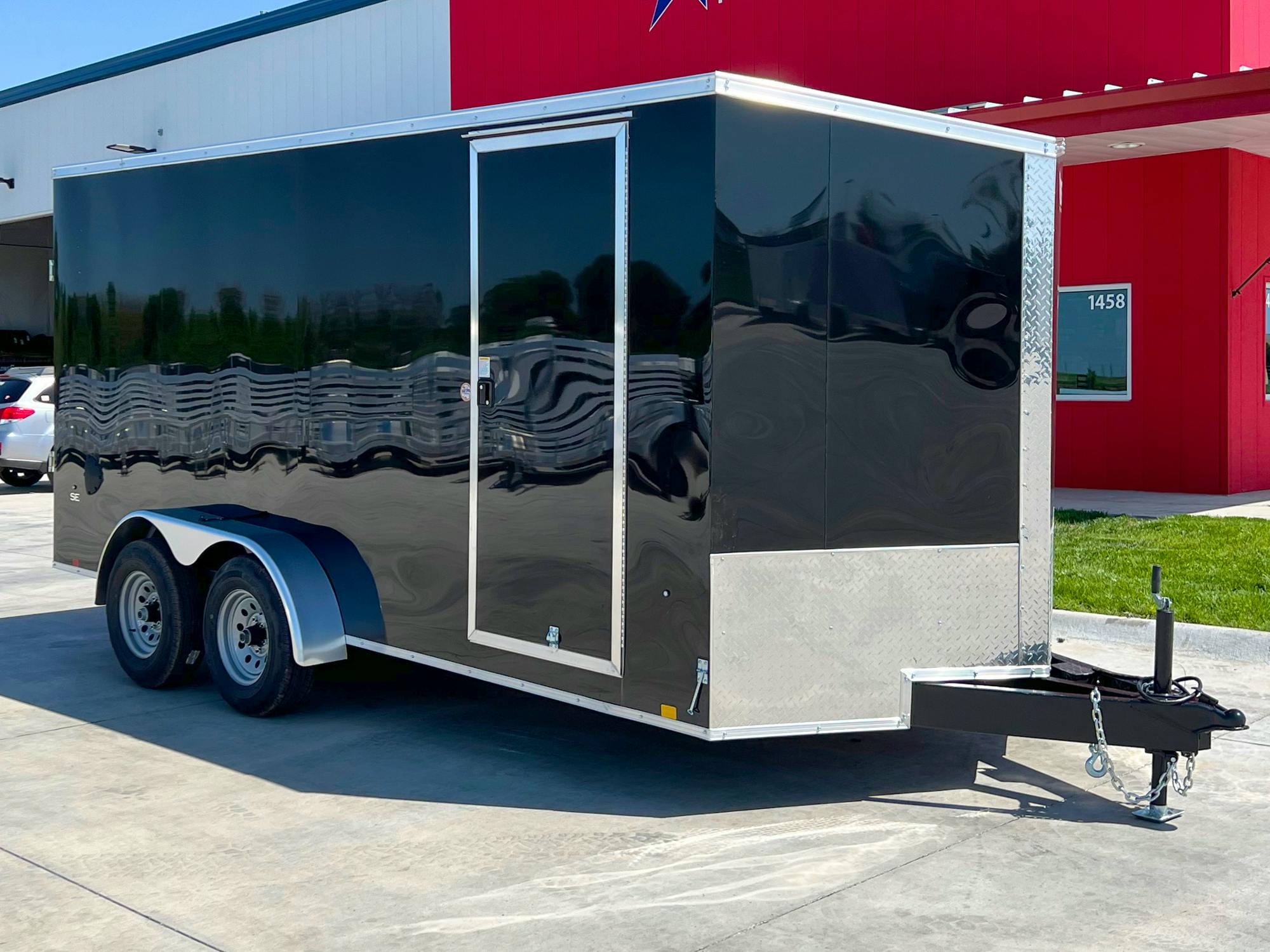 Compass 7'x16' Enclosed Cargo Trailer w/ Rear Ramp Door (C2) - Stock #70773 - Image 1 of 10