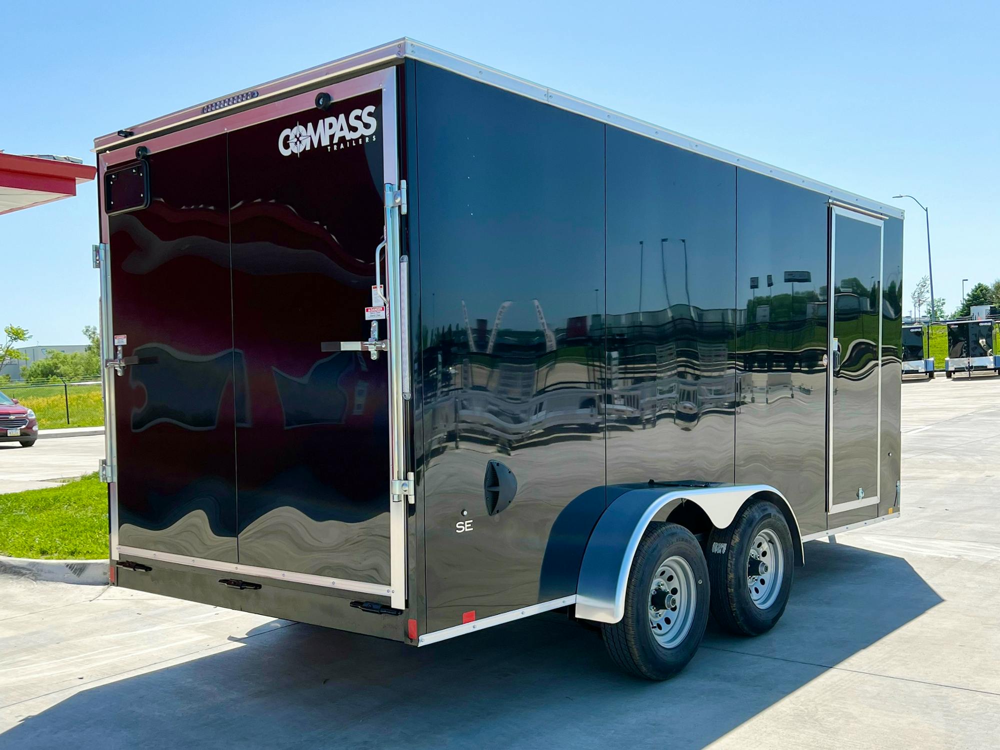 Compass 7'x16' Enclosed Cargo Trailer w/ Rear Ramp Door (C2) - Stock #70773 - Image 3 of 10