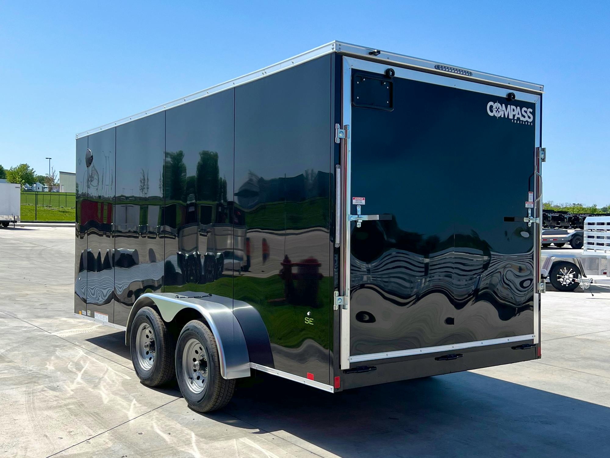 Compass 7'x16' Enclosed Cargo Trailer w/ Rear Ramp Door (C2) - Stock #70773 - Image 5 of 10