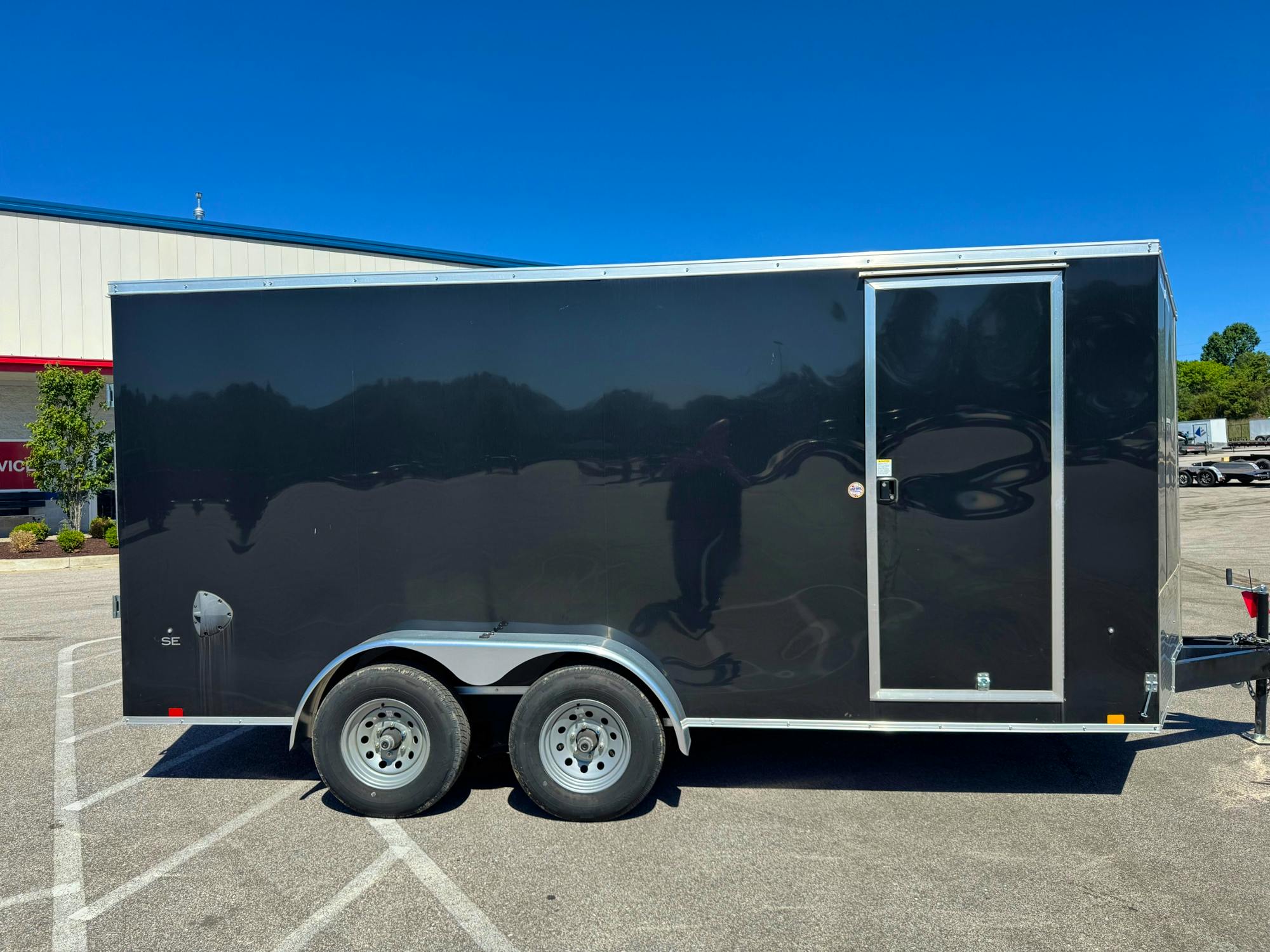 Compass 7'x16' Enclosed Cargo Trailer w/ Rear Ramp Door (C2) - Stock #70773 - Image 1 of 4