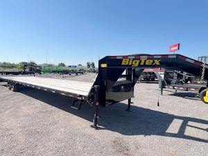 Big Tex USED 40'x102" Gooseneck Flatbed Trailer w/ 5ft Dovetail & Mega Ramps