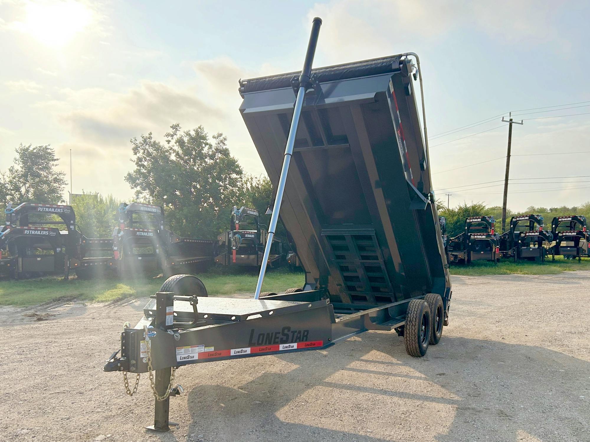 LoneStar 14'x83" Telescopic Dump Trailer w/ 2' Sides (DT) - Image 2