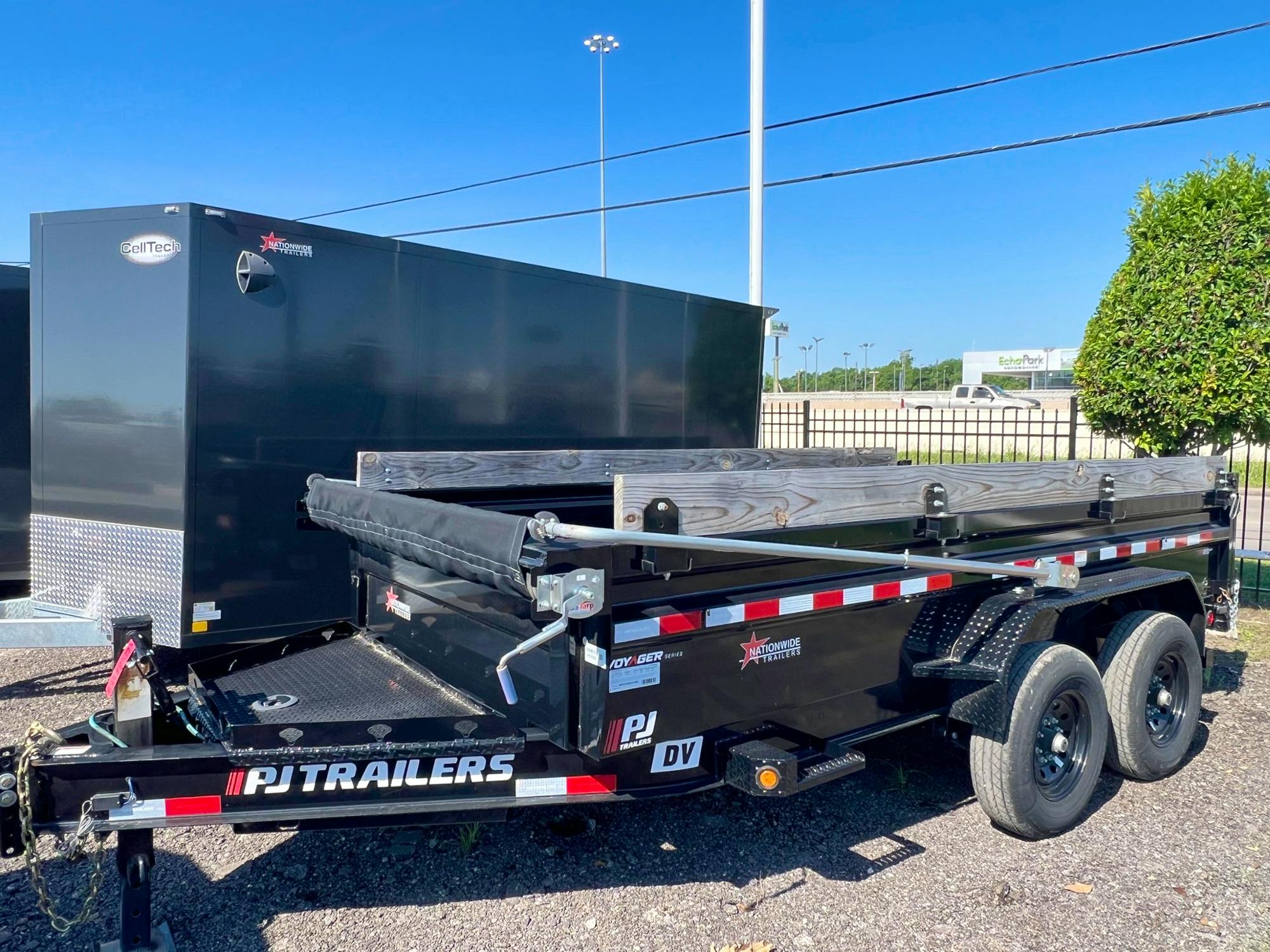 PJ Trailers 14'x83" Voyager Dump Trailer w/ 2' Sides (DV) - Stock #71387 - Image 1 of 3
