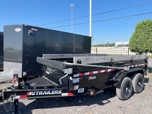 PJ Trailers 14'x83" Voyager Dump Trailer w/ 2' Sides (DV)