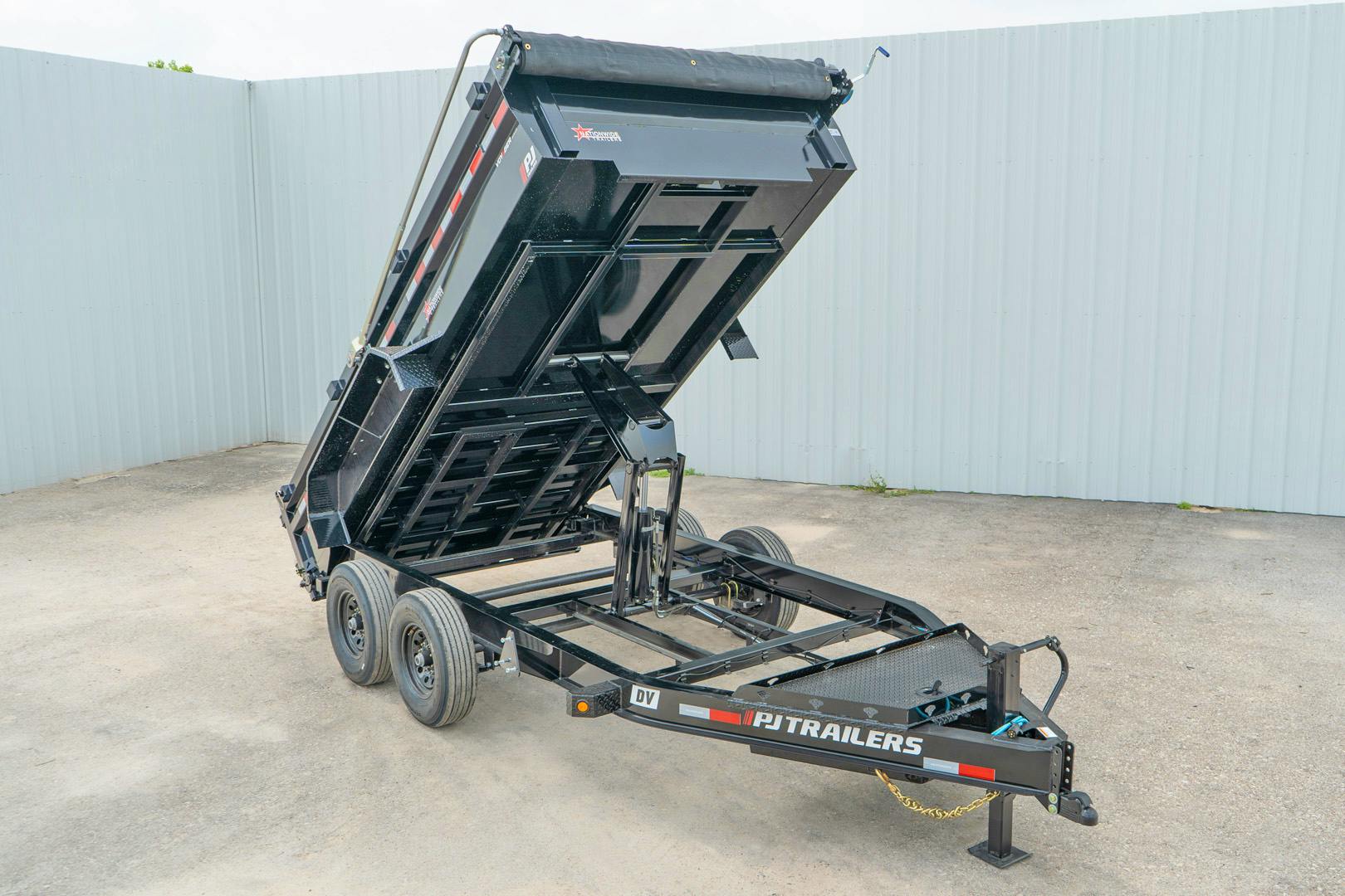 PJ Trailers 14'x83" Voyager Dump Trailer w/ 2' Sides (DV) - Image 1