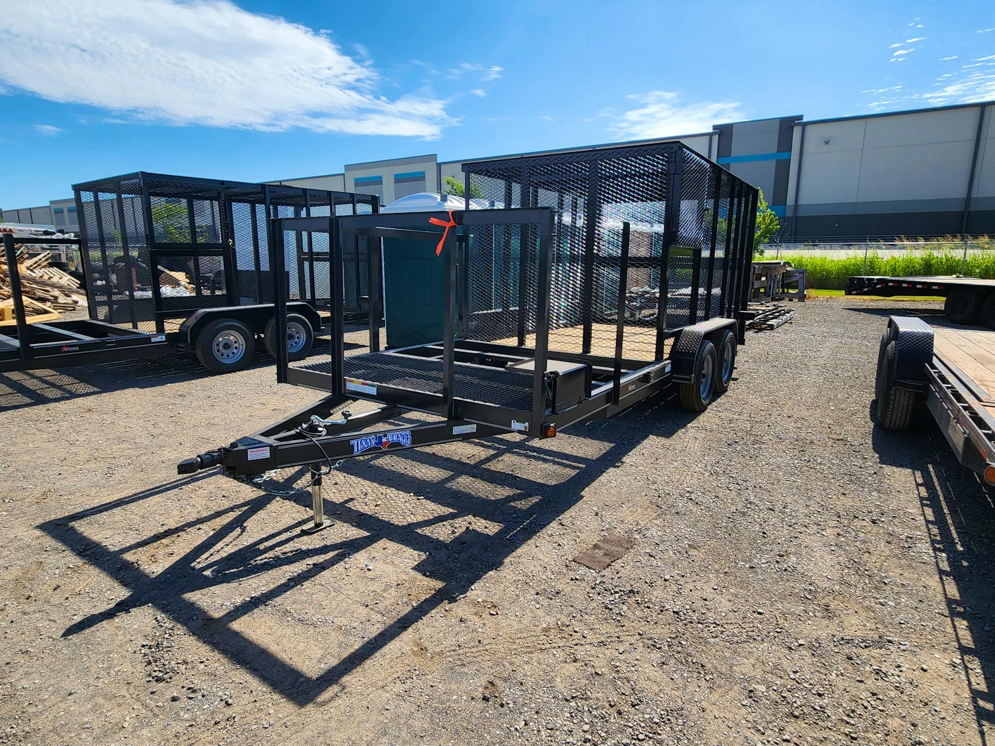 Stock 71547 Texas Bragg 18ftx90in Porta Potty Trash Trailer w Tandem