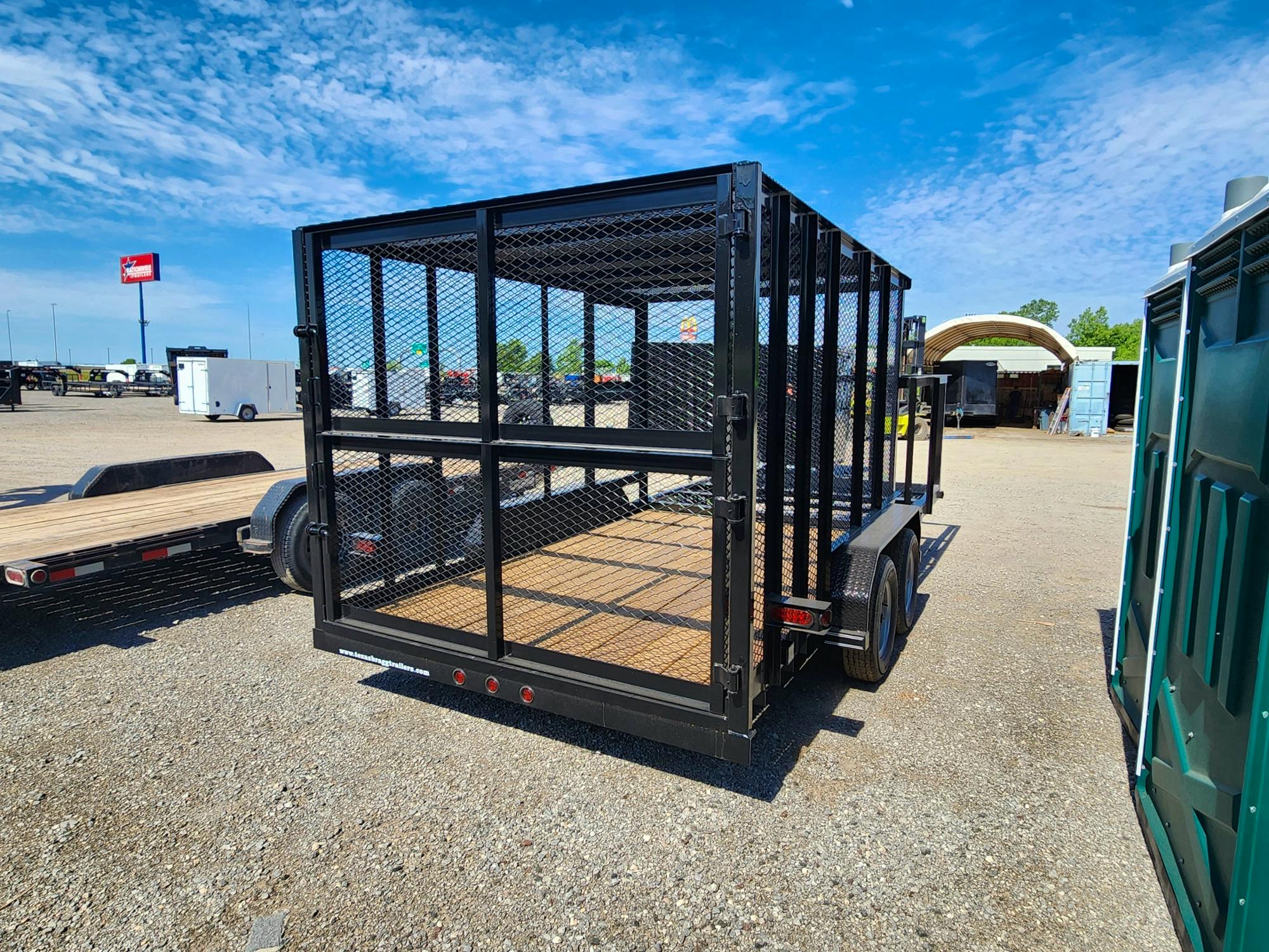 Stock 71547 Texas Bragg 18ftx90in Porta Potty Trash Trailer w Tandem