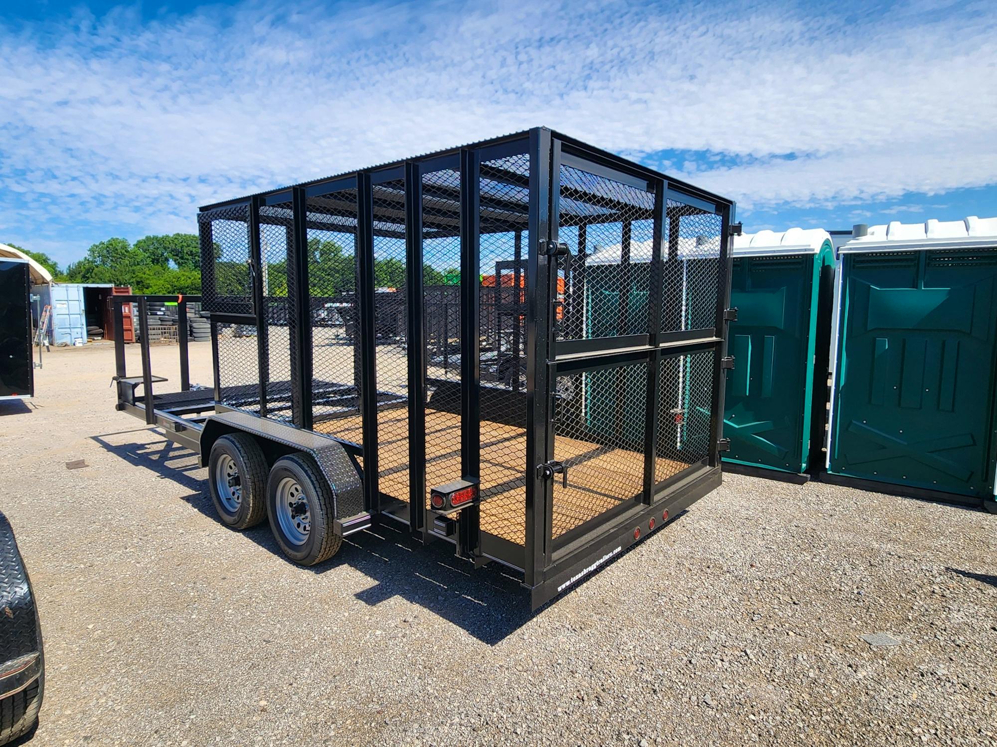 Stock 71547 Texas Bragg 18ftx90in Porta Potty Trash Trailer w Tandem