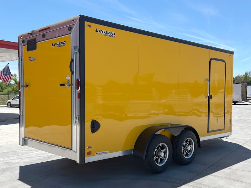 Legend 7ftx16ft Enclosed Cargo Trailer w  Rear Ramp Door  C2