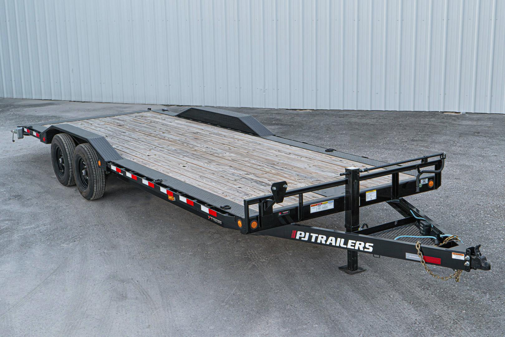 PJ Trailers 24'x102" 6" Channel Super-Wide Equipment Trailer (B6) - Stock #71643 - Image 1 of 17