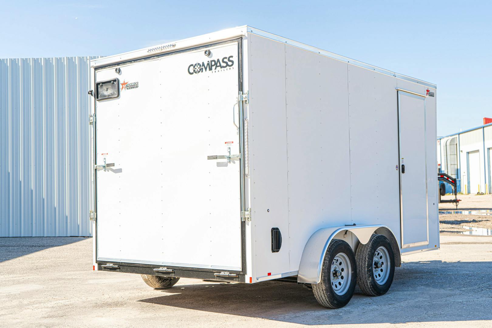 Compass 7'x14' Enclosed Cargo Trailer w/ Rear Ramp Door (C2) - Image 12